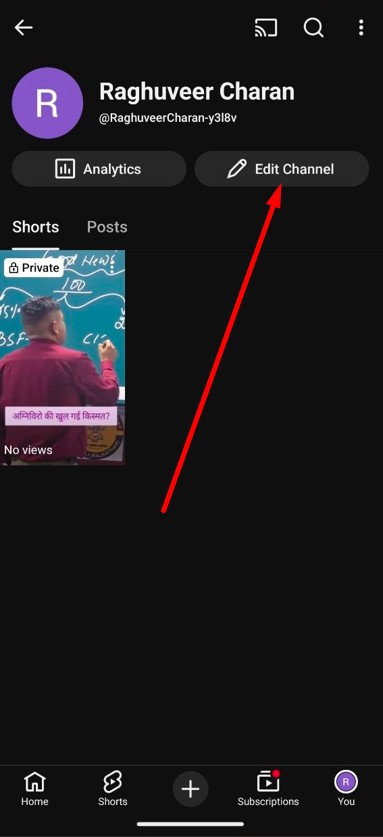 click edit channel