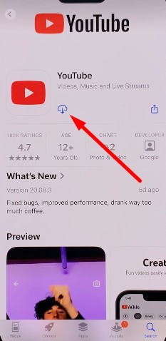 click install icon