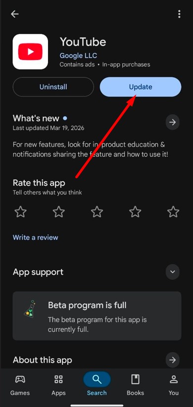 install youtube app