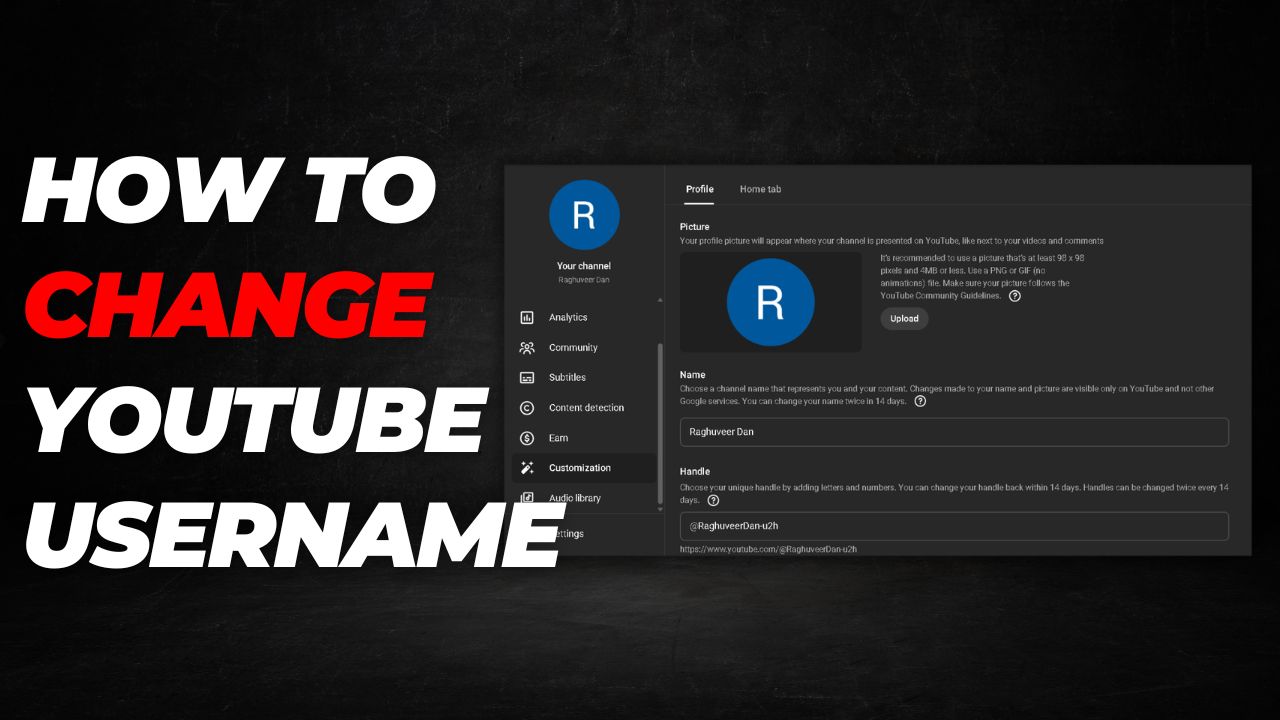 How to Change YouTube Username