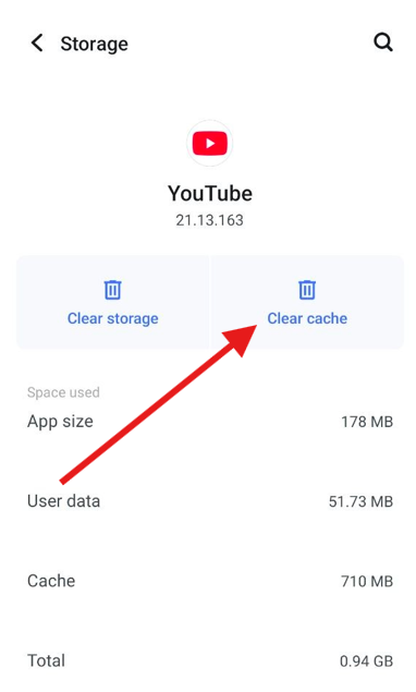 click clear cache