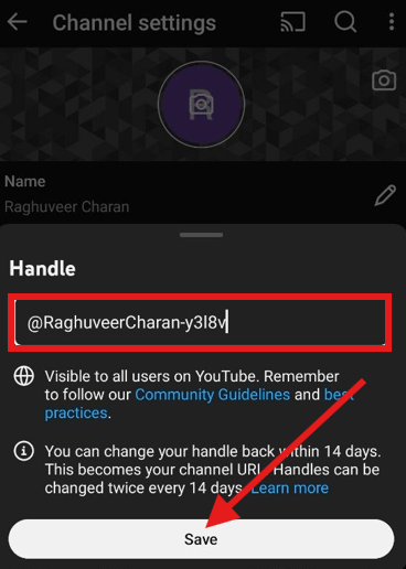 update handle