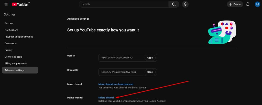 click Delete channel
